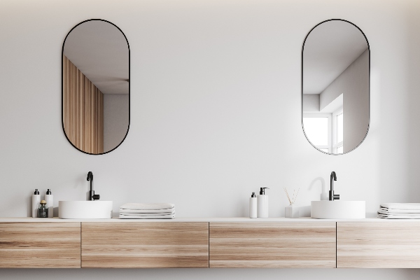 A double vanity is one of the bathroom design trends of 2021.