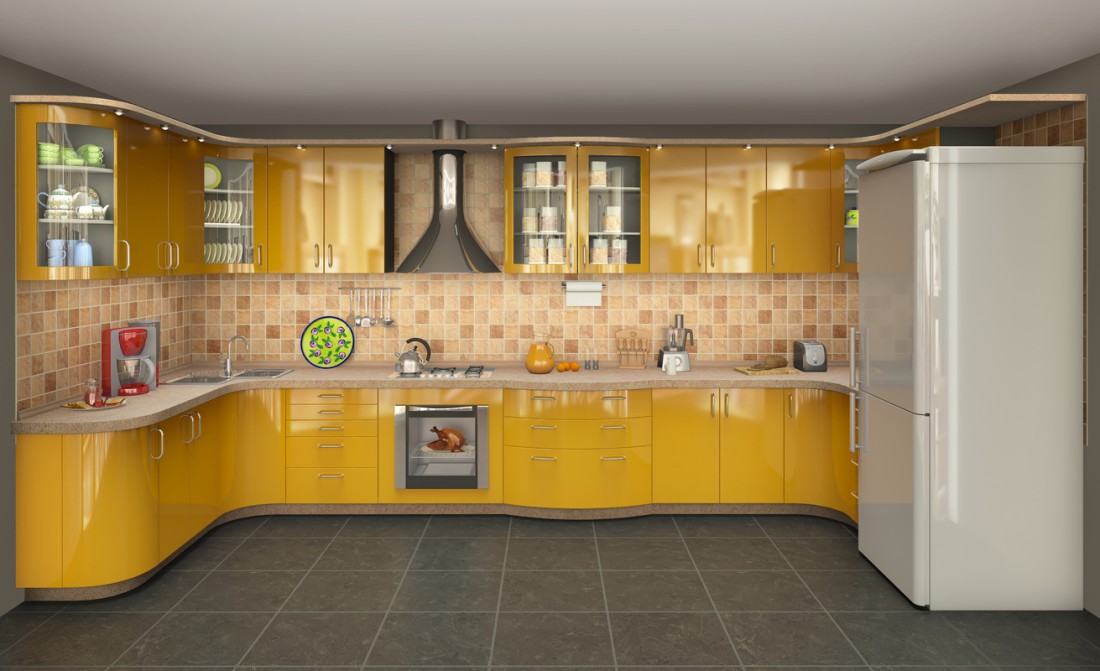 Rendering of a model kitchen